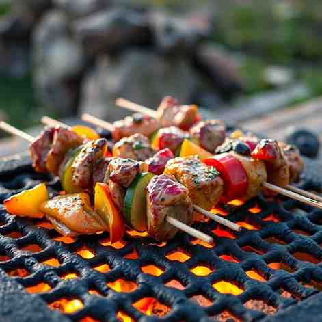 Shashlik on Charcoal Grill - Kazakh Kebab Recipe
